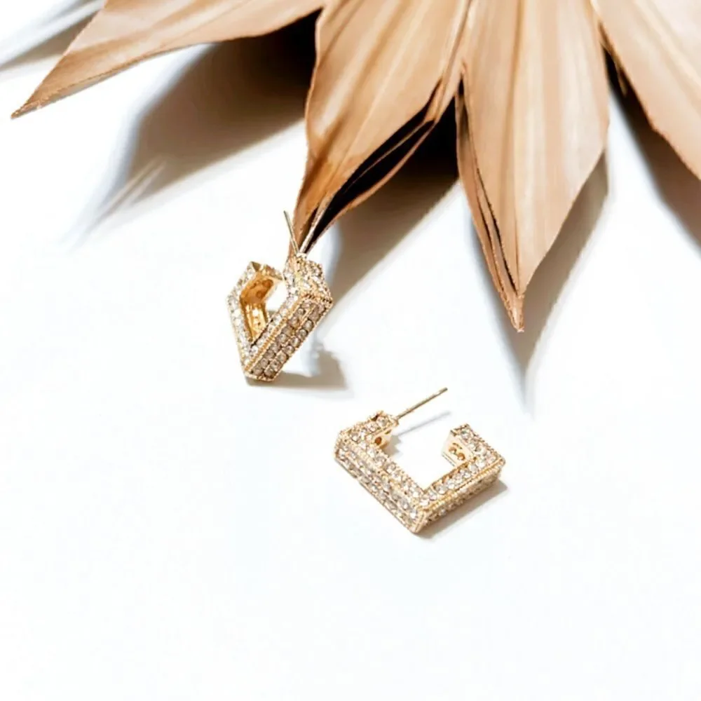 Diamond hoop earrings S360